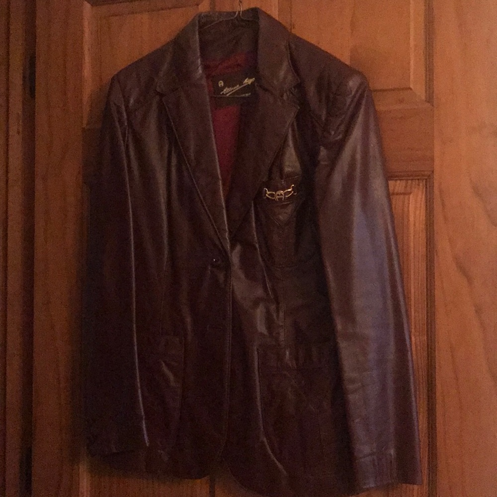 Leather blazer